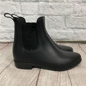 Target women 6 black slip on rain ankle boots